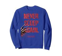 A Nightmare on Elm Street Never Sleep Again Sweatshirt, Unisexe pour Adultes, Bleu Royal, L