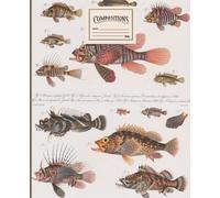 A notebook for girls with a beautiful fish graphic on the cover. Composition notebook for girls, teenagers and young women.: Vintage Illustration ... School, College, Office, Work - 7.5" x 9.25"