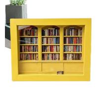 A-nxiety-Bookshelf Anxiet-y BookRack Shake Away Your A-nxiety | Étagère B-ookshelf en bois anti-stress avec 200 B-ook miniatures | Min-i B-ookshelf | Bibliothèque miniature créative pour les amateurs