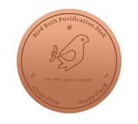 à Oiseaux en cuivre, nettoyant pour Bain d'oiseaux, Disque de Purification d'eau, Plateau de Bain Stable, Accessoire de Jardin extérieur pour Porche, Cour, Jardin, Patio, pelouse, Prairie, abei