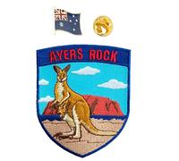 A-ONE Lot de 2 écussons thermocollants - Motif kangourou Australie - Pour sac à main, sac à dos, souvenir de voyage - N° 170P