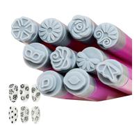 à ongles en forme de fleur et papillons | 10 motifs | Outil de stamping | pour manucure pour un professionnel ou domestique | Créez une personnalisation avec précision