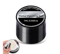 à ongles en gel en métal - Gel de vernis à ongles réfléchissant, Edge Super Flash Mirror Silver | Polour à ongles de 7 ml, vernis à ongles élevé pour peinture en métal, ange de clou peint avec e