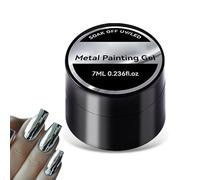 À Ongles En Gel En Métal - Manucure Métallique Durable, Laquer De Gel À Haute Teneur En Forme De Shine | Formule De Remède UV/LED Durable, Finition Résistante Aux Puces, Idéal Pour Les Salons,