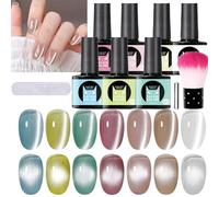 À Ongles En Ģel Magnétique - Ensemble De Couleurs De Gel De 8 Ml | 7 Couleurs Émail De Ģel À Ongles Avec Pinceau, Maison De Manucure, Journal, Fête | Femmes Filles Utilisation Des Vacances Fo