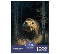 A Ours in The forêt Puzzle 1000 Pièces Cadeau Unique Animaux Jeu Éduchatif Challenge Toy À De Qualité Supérieure Peinture Art pour Adultes Enfants 38x26cm/1000pcs