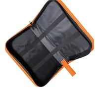 À outils à main avec fermeture à glissière et panneaux intérieurs divisés, pochette de rangement à bordure noire pour atelier, garage et réparations à domicile, pochette à rouleaux d ' outils, petit