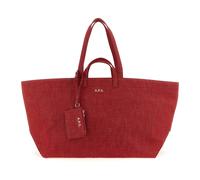 A.p.c. - Grand Sac Cabas Le Drummer en Toile - Femme - Sacs - Rouge - Taille: ONE Size