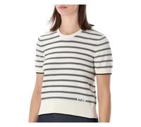 A.p.c. - Haut Knit MC Stripes - Femme - Pulls - Beige - Taille: 40 FR