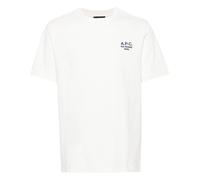 A.p.c., Homme, Tops, Blanc, Taille: M T-shirt en coton avec code designer