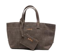 A.p.c. - Le Drummer Toile Small Tote Bag - Femme - Sacs - Brun - Taille: ONE Size