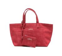 A.p.c. - Le Drummer Toile Small Tote Bag - Femme - Sacs - Rouge - Taille: ONE Size