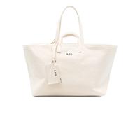 A.p.c. - Le Drummer Toile Tote - Femme - Sacs - Blanc - Taille: ONE Size