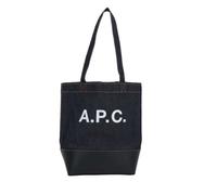 A.p.c. - Sac cabas en denim bleu avec base en cuir - Femme - Sacs - Bleu - Taille: ONE Size
