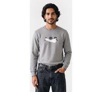 A.P.C. Unisex Sweatshirt Long Sleeve Stain White Heathered Grey Taille: XS | Pulls Outlet | Unisex | Blanche