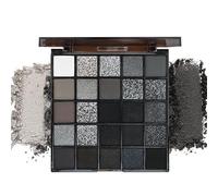 à paupières noire - 25 couleurs de maquillage fumé longue durée | Palette de fards à paupières Black Swan pigmentée, gothique, smoky, foncé, gris et ciment