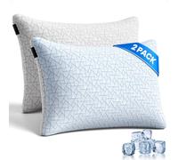 A-Pce 2 Pieces Oreillers(66 x 51 cm) en Mousse à Mémoire de Forme Déchiquetée, Adaptés à Tous Les Dormeurs, Oreiller Ajustable pour Dormir sur Le Côté avec Taie d'oreiller Amovible