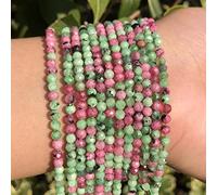 A+ Perles en pierre de rubis naturel Petites perles rondes en cristal rouge pour la fabrication de bijoux à bricoler soi-même Bracelet Perles Fournitures-Rubys Zoisite, 2mm 170pcs