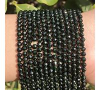 A+ Perles en pierre de rubis naturel Petites perles rondes en cristal rouge pour la fabrication de bijoux à bricoler soi-même Bracelet Perles Fournitures-Sable vert, 2mm 170pcs