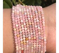 A+ Perles en pierre de rubis naturel Petites perles rondes en cristal rouge pour la fabrication de bijoux à bricoler soi-même Bracelet Perles Fournitures-Morganite, 2mm 170pcs