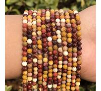 A+ Perles en pierre de rubis naturel Petites perles rondes en cristal rouge pour la fabrication de bijoux à bricoler soi-même Bracelet Perles Fournitures-Mookaite, 2mm 170pcs