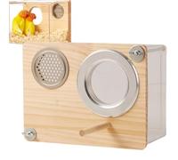 À Perruches - Transparent pour Cage, Transparent avec Perchoir en Bois pour Observer L'incubation des Œufs | pour Inséparables, Perruches, Calopsittes, Petits P