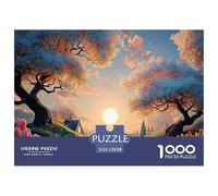 A Picturesque Spring Landscape with Blooming Cherry Tree 1000 Pièces Puzzle En Papier Écologique Puzzle Spring Landscape Extrêmement Difficile Défi Unique Puzzles Pour La Décoration Intérieure 52x38cm