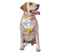 A Pig With A Heart Peach Printed Graphic Pet Triangle Scarf for Dogs & Cats Adjustable Cute Pet Bandana for & Photo Shoots