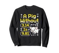 A Pig Without 3.14 is 9.81 Mathématiques physiques Sweatshirt