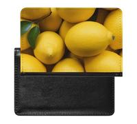 A Pile of Little Lemon Étui de passeport sécurisé en cuir synthétique pour cartes de crédit et passeport pour homme et femme, blanc, taille unique, moderne, blanc, Taille unique, Moderne
