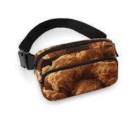A Plate Of Fried Chicken Sac banane tendance avec sangle réglable pour entraînement en plein air cyclisme Unisexe Blanc 20 x 13 cm, blanc, 20x13cm, Sac banane