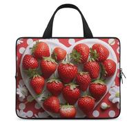 A Plate of Strawberries - Housse pour ordinateur portable de 15 pouces - Housse de protection ultra fine et étanche avec dragonne