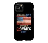 A Pledge A Day Keeps The Commies Away American Flag America Coque pour iPhone 11 Pro