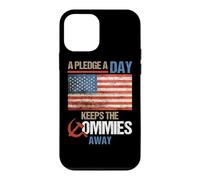 A Pledge A Day Keeps The Commies Away American Flag America Coque pour iPhone 12 Mini