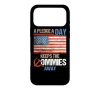 A Pledge A Day Keeps The Commies Away American Flag America Coque pour iPhone 17 Pro Max
