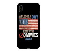 A Pledge A Day Keeps The Commies Away American Flag America Coque pour iPhone XS Max