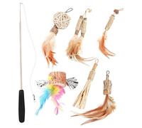 à plumes pour chat, jouets à mâcher interactifs amusants, jouets à mâcher résistants aux morsures, ensemble de jouets multifonctions pour chats d'intérieur