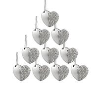 A Plus 10 Pièces Clé USB Coeur Cristal 16 Go USB Drive Métal Cadeaux de Mariage