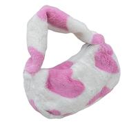 à poignée supérieure en forme de cœur en peluche pour dames, sacs à bandoulière chauds et pelucheux, fourre-tout pour tenues décontractées en automne et en hiver, sacs à main d ' automne et d ' hiver