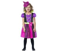 À Pois Costume Sorcière Bébé Fille Halloween Sorcières Costume Déguisement Rose