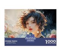 A Portrait of an Elegant Woman 1000 Pièces Carton Extra-épais Coffret De Puzzles Elegant Woman Stimulant Et Éducatif Défi Unique Puzzles pour Adultes Et Enfants 38x26cm/1000pcs
