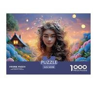 A Portrait of an Extremely Beautiful Young Woman 1000 Pièces Carton Extra-épais Coffret De Puzzles Elegant Woman Anti-Stress Défi Unique Puzzles pour Adultes Et Enfants 52x38cm/1000pcs