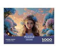 A Portrait of An Extremely Beautiful Young Woman 1000 Pièces Carton Extra-épais Puzzle De Qualité Supérieure Elegant Woman Extrêmement Difficile Défi Unique Puzzles Cadeaux Pour La Famille Et Les Amis