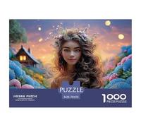 A Portrait of An Extremely Beautiful Young Woman 1000 Pièces Carton Premium Coffret De Puzzles Elegant Woman Extrêmement Difficile Défi Unique Puzzles Cadeaux Pour La Famille Et Les Amis 70x50cm/1000p