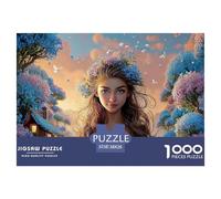 A Portrait of An Extremely Beautiful Young Woman 1000 Pièces Papier Écologique Résistant Coffret De Puzzles Elegant Woman Stimulant Et Éducatif Jeu Familial Puzzles Pour Adultes Et Enfants 38x26cm/100