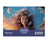 A Portrait of An Extremely Beautiful Young Woman 1000 Pièces Puzzle En Papier Écologique Coffret De Puzzles Elegant Woman Extrêmement Difficile Défi Unique Puzzles Pour Adultes Et Enfants 52x38cm/1000
