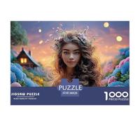 A Portrait of An Extremely Beautiful Young Woman 1000 Pièces Puzzle En Papier Écologique Coffret De Puzzles Elegant Woman Extrêmement Difficile Défi Unique Puzzles Pour La Décoration Intérieure 38x26c