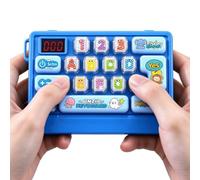 À Pousser Rapide Fast Push Style Clavier Mécanique Sensoriel avec Son, | Portable Avec Effet Clignotant Lumineux Pour Fêtes d'Anniversaire Filles Garçons Bleu