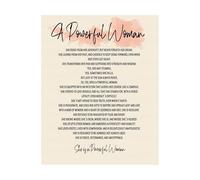 A Powerful Woman Affirmations Poster, Inspirational Quotes Wall Art for Home Office Decor, Classroom & Empowering Gift for Her(Unframed,08x12inch(20x30cm))