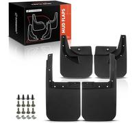 A-Premium Lot de 4 bavettes Garde-Boue avec kit de matériel Compatible avec Jeep Wrangler 2018 à 2022, Utilitaire Sportif, Couleur Noire, Avant Gauche Droite et arrière Gauche Droite